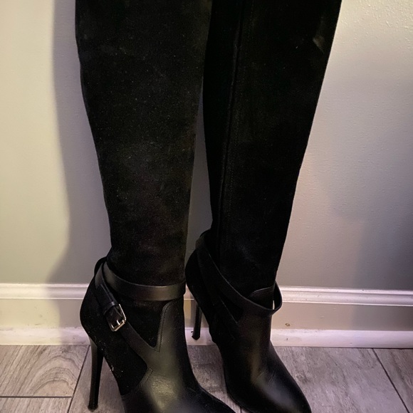 Ralph Lauren Collection Black Suede Boots Size 7 Made in Italy Originally $895 - Picture 3 of 3